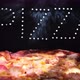 Delicious Fresh Italian Pizza On  A Black Background With The Effect Of Light Inscription Pizza - VideoHive Item for Sale