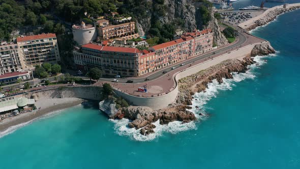 Aerial View. Nice, France, Promenade Des Anglais, Cote d Azur.