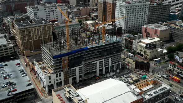 Hard Rock Hotel New Orleans Construction Collapse Hyperlapse Drone Aerial