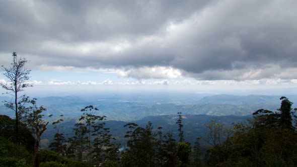 Aerial Landscape View From the Mountain in Sri Lanka 