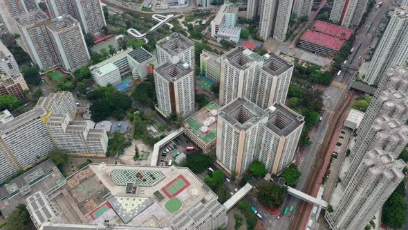 Top view of Hong Kong residential district