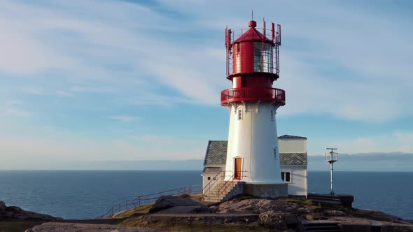 Lindesnes Lighthouse Is a Coastal Lighthouse at the Southernmost Tip of Norway