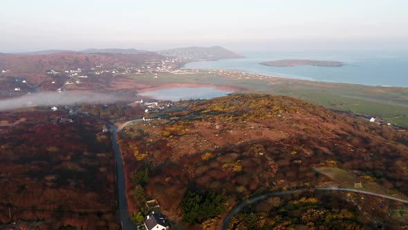 Aerial View of Clooney By Portnoo in County Donegal Ireland