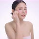 Close Up Beauty Face Asian Woman With Fresh Clean Skin Using Eye Pad. - VideoHive Item for Sale