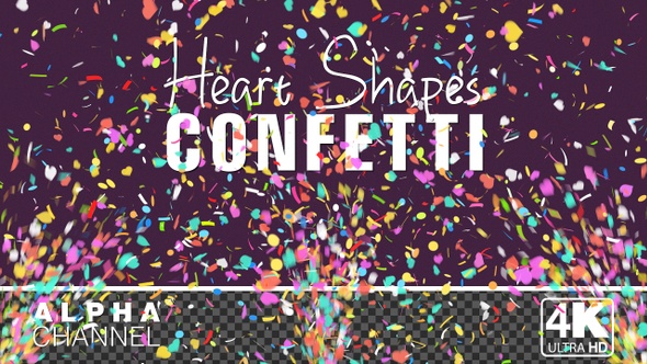Heart Shape Celebration Confetti Particles alt