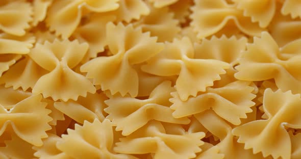 Dry uncooked farfalle