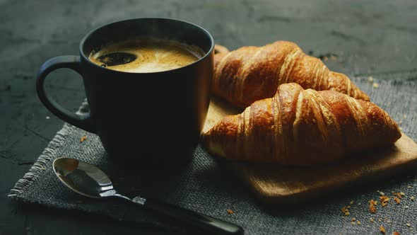 Croissants and Cup of Coffee