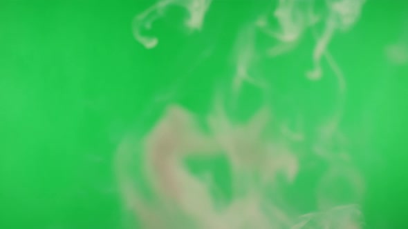 Smoke on Green Chroma Key Background