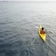 Young man kayaking on the sea - VideoHive Item for Sale