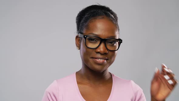 Portrait of African American Woman in Glasses