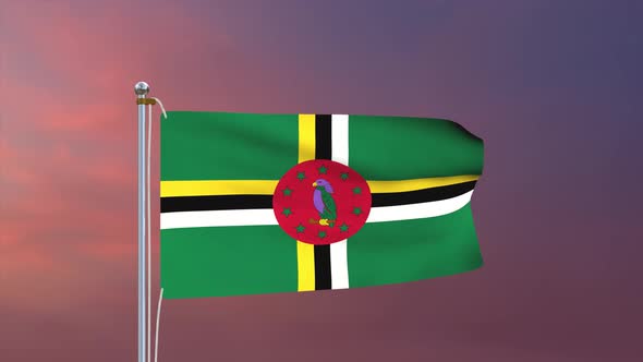 Dominica Flag 4k