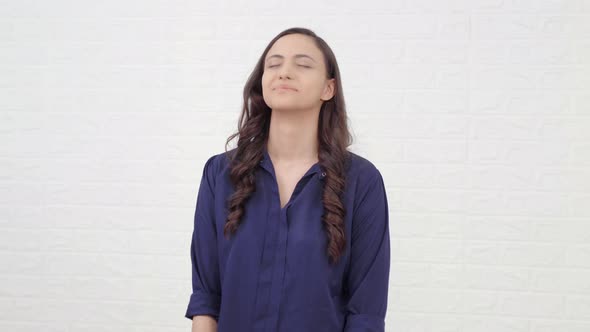 Indian girl meditating