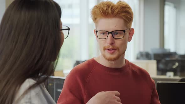 Red-Haired Young Office Worker