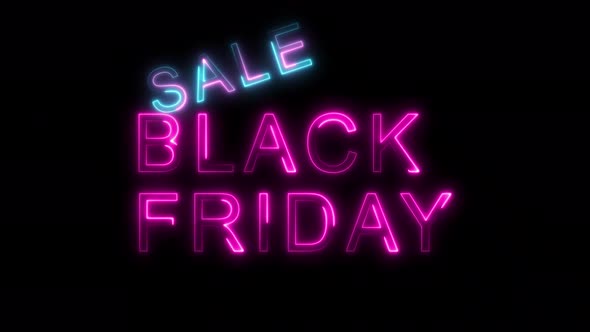 Glowing neon inscription Black Friday Sale