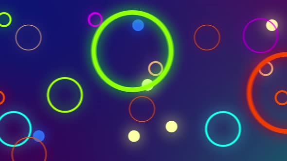 Glowing Multicolored Circles