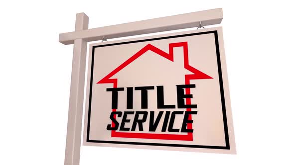 Title Service Home House Sold For Sale Sign Closing Real Estate 3d Animation