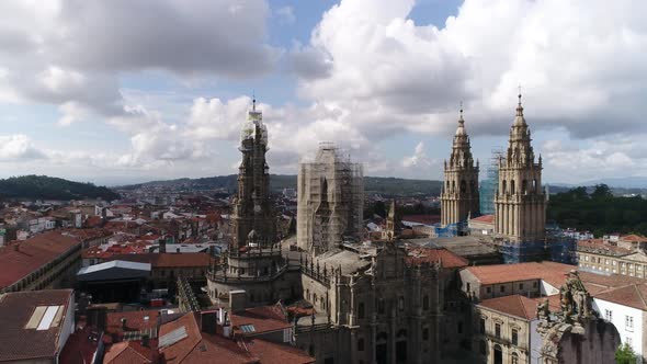 Santiago de Compostela at Cloudy Day