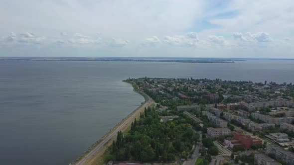 Aerial View Of The City Nikopol, Ukraine