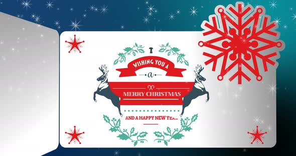 Illustration of christmas greeting and new year message 4k