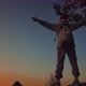 Stood Triumphantly On Cliff At Sunset - VideoHive Item for Sale
