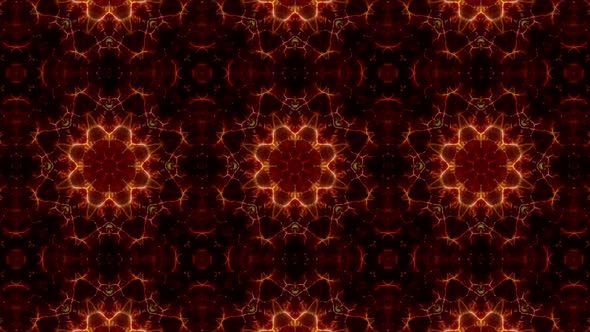 Abstract Fractal Fire Kaleidoscope Loop 4K 08