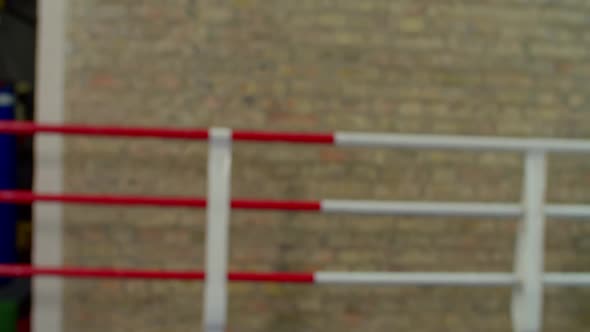 Closeup of Boxing Gloves Hitting Together Symbolizing Sportsmanship in Ring