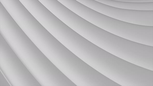 3D Abstract Wave Shapes White Background