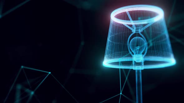 Standing Lamp Light Hologram Close Up Hd alt