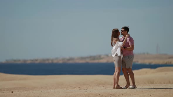 Summer Trip to Sea of Loving Pair Romantic Weekend in Summertime Man and Woman