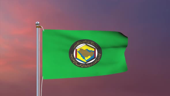 Gulf Cooperation Council Flag 4k