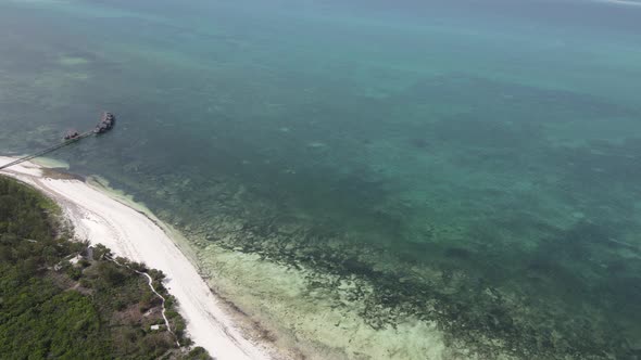 Ocean Landscape Near the Coast of Zanzibar Tanzania