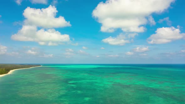 Time Lapse Tropical Island with Sandy Beach