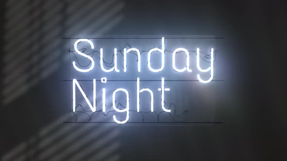 Neon Sign Text Background Word Sunay Nigth alt