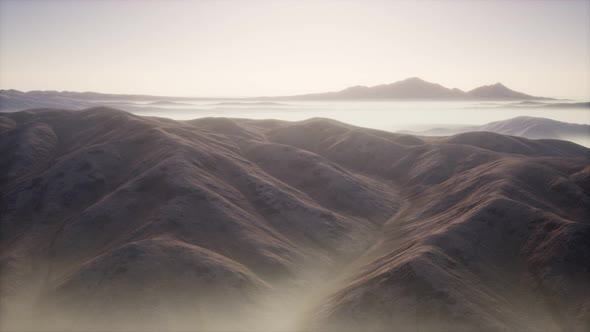 Mountain Landscape with Deep Fog at Morning alt