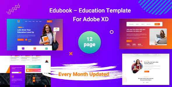 Edubook – Education Template For Adobe XD