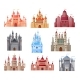Cartoon Medieval Castle Fortress and King Palace - GraphicRiver Item for Sale