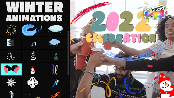 Christmas Winter Animations for FCPX alt