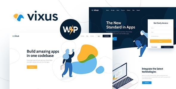 Vixus | Startup & Mobile App WordPress Landing Page Theme