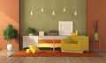 Colorful living room with sideboard and modern armchair - PhotoDune Item for Sale