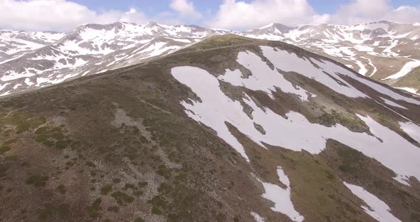 Flight Over Snow Covered Hills