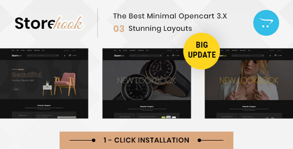 Storehook Minimal - Responsive Opencart 3.0 Theme