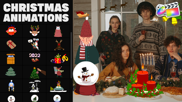 Colorful Christmas Animations for FCPX alt