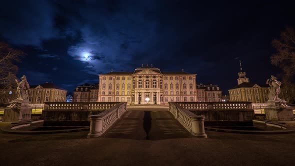 Night timelapse of Schloss Bruchsal