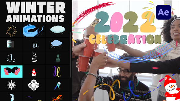 Christmas Winter Animations for After Effects