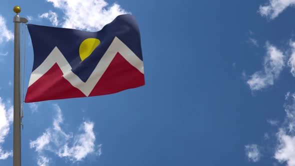 Denver City Flag Colorado On Flagpole