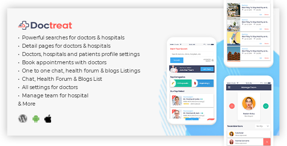 Doctreat - React Native Mobile APP for Android and IOS