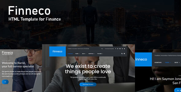 Finneco: Captivating HTML Template for Business and Finance