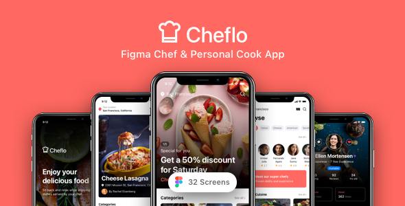 Cheflo - Figma Chef & Personal Cook App