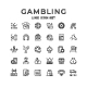 Set Line Icons of Gambling - GraphicRiver Item for Sale