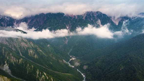 The aerial view of Hakuba